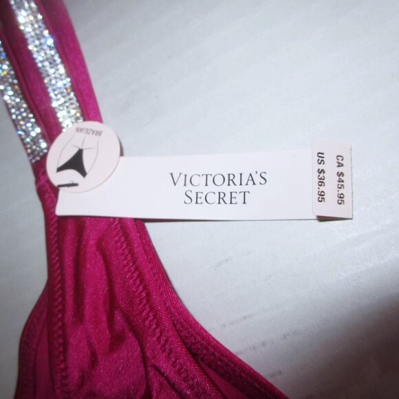 32C/S VICTORIA SECRET SWIM Shine Strap Push Up Top Bikini Set Brazilian Bottom - Picture 12 of 14